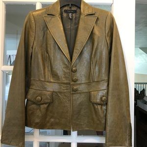 Olive Green Leather Jacket
